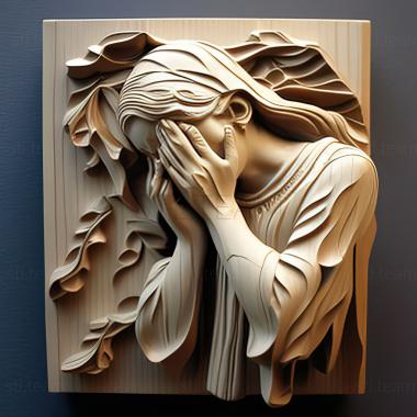 3D модель Джойс Баллантайн, американская художница. (STL)